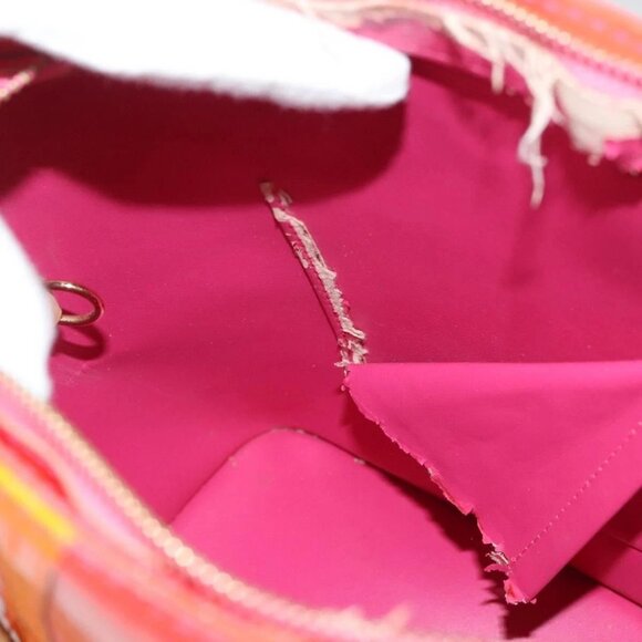 LOUIS VUITTON Monogram Vernis Fluo Houston Hand Bag Orange M91935 Auth 131452 - Picture 11 of 16